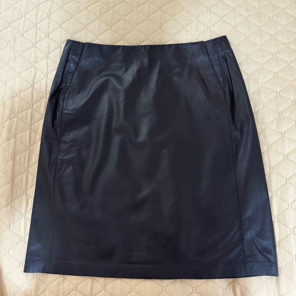 Ralph Lauren dark brown Leather Mini Skirt